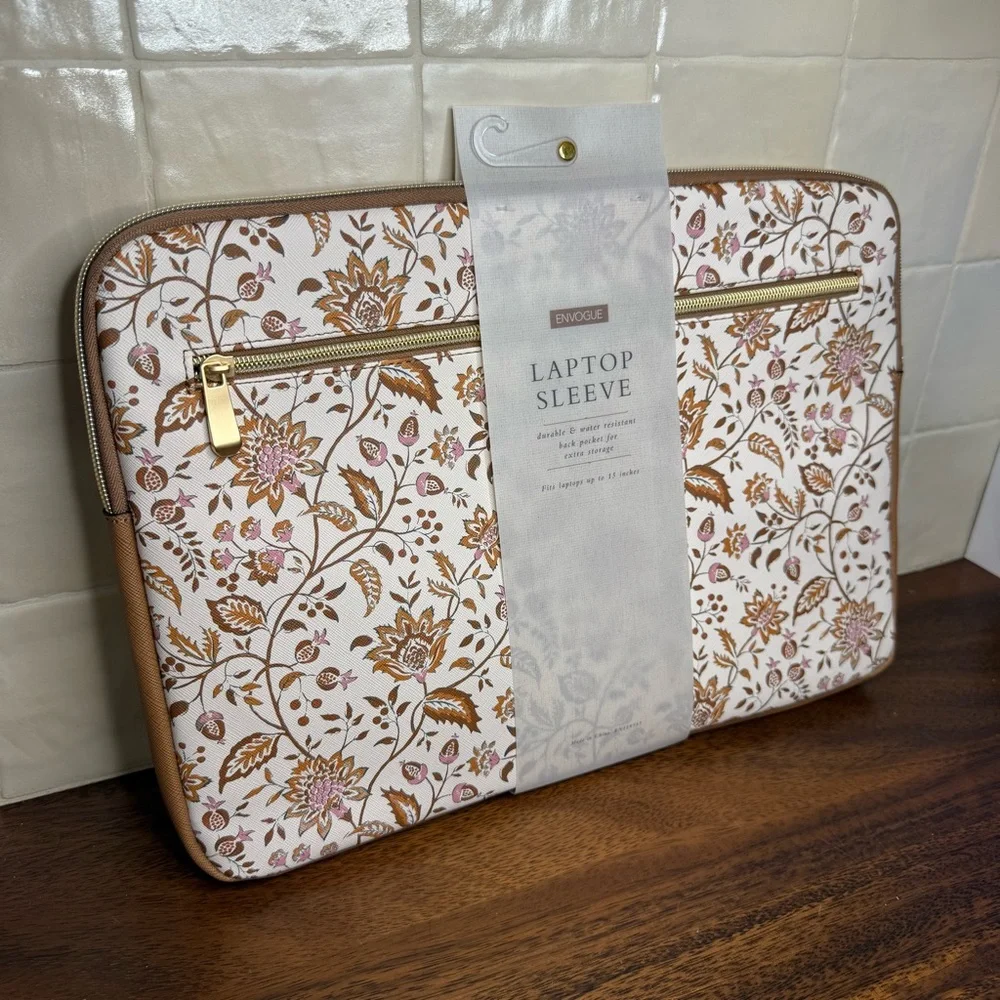 Envogue 15-inch Floral Pattern Durable Water-Resistant Laptop Sleeve